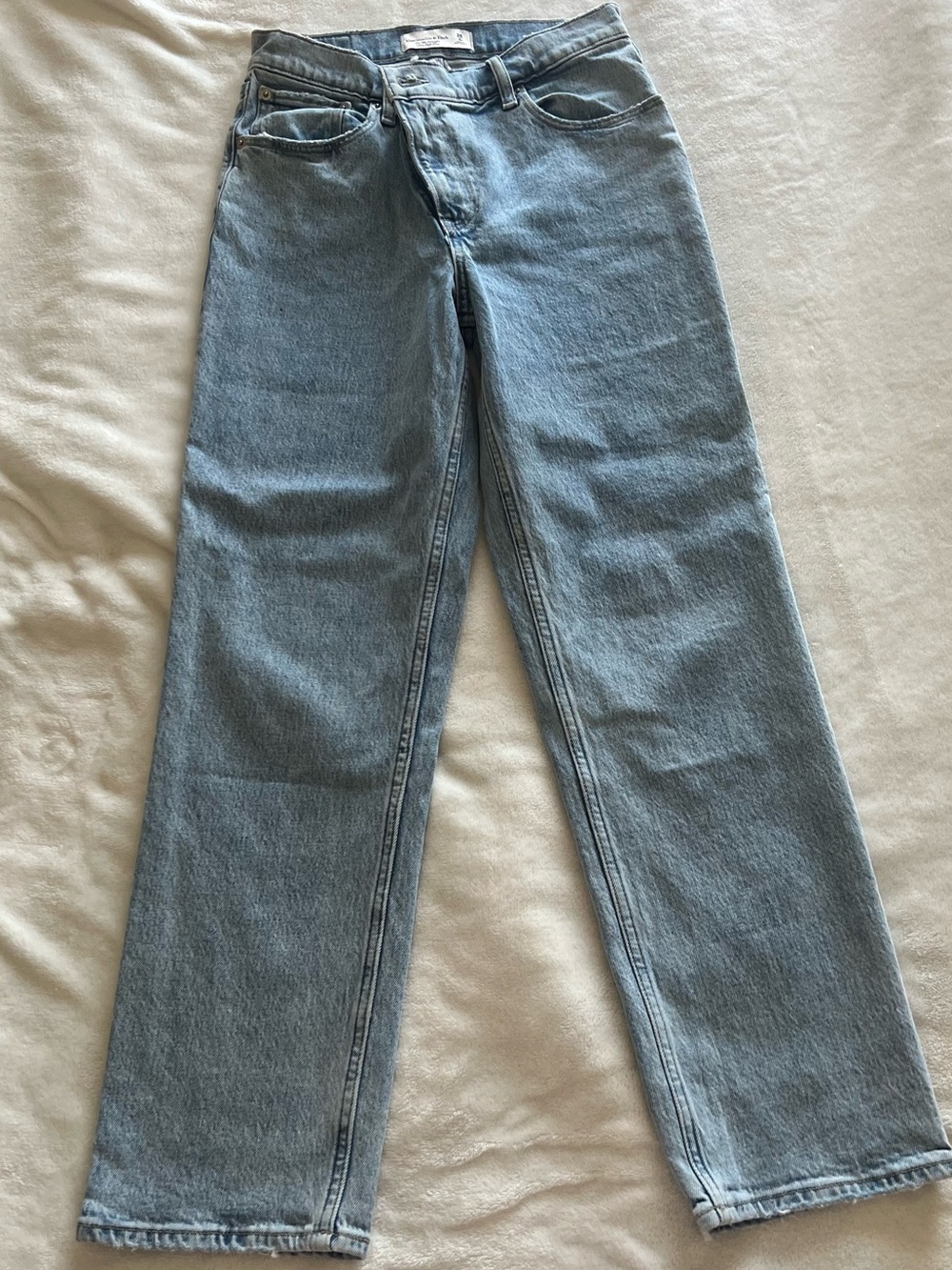Abercrombie & Fitch Light Blue Straight Jeans for Men